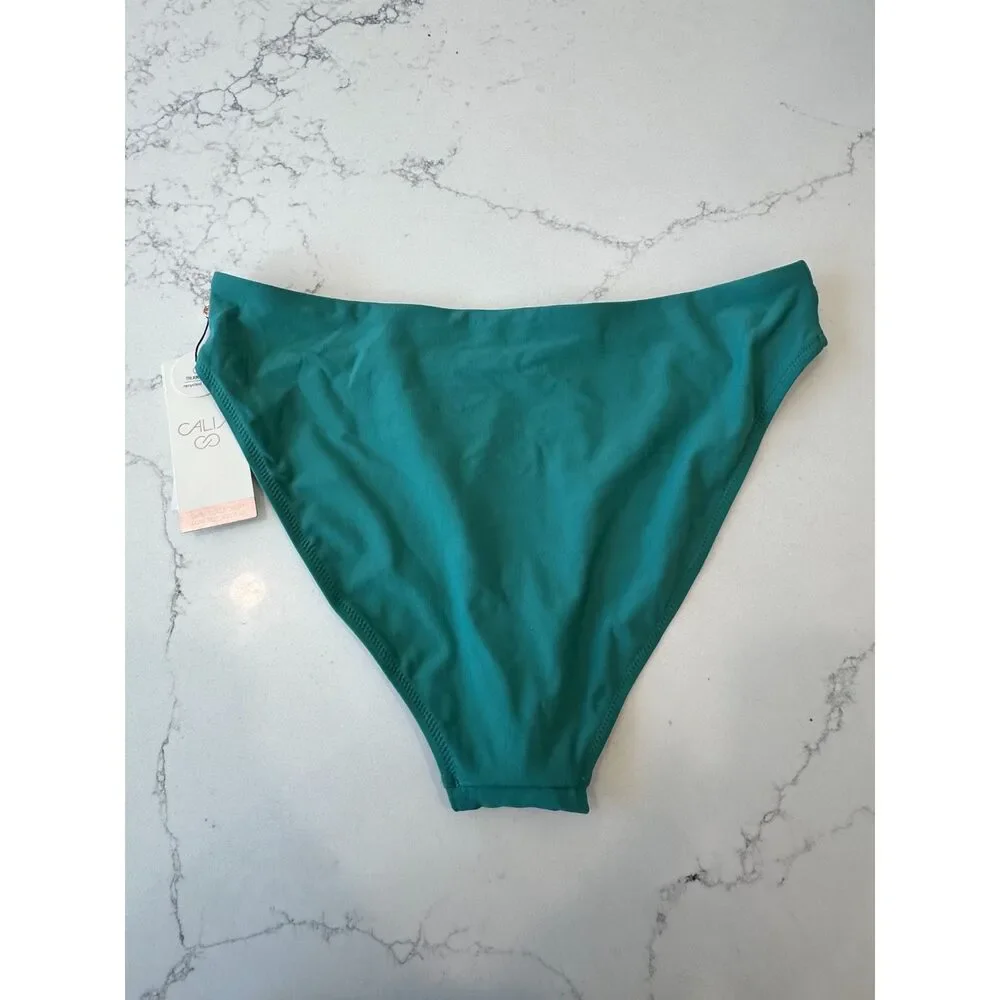 NWT Calia Low Rise V Bikini Bottom Jungle Green Size Medium